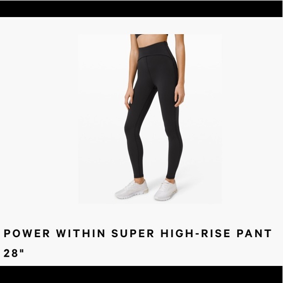 lululemon athletica Pants - 🌟Like New Lululemon Power Within HR Black Leggings 28”